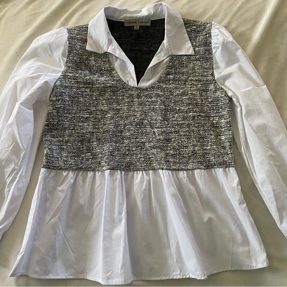 Tweed peplum blouse - Picture 2 of 2